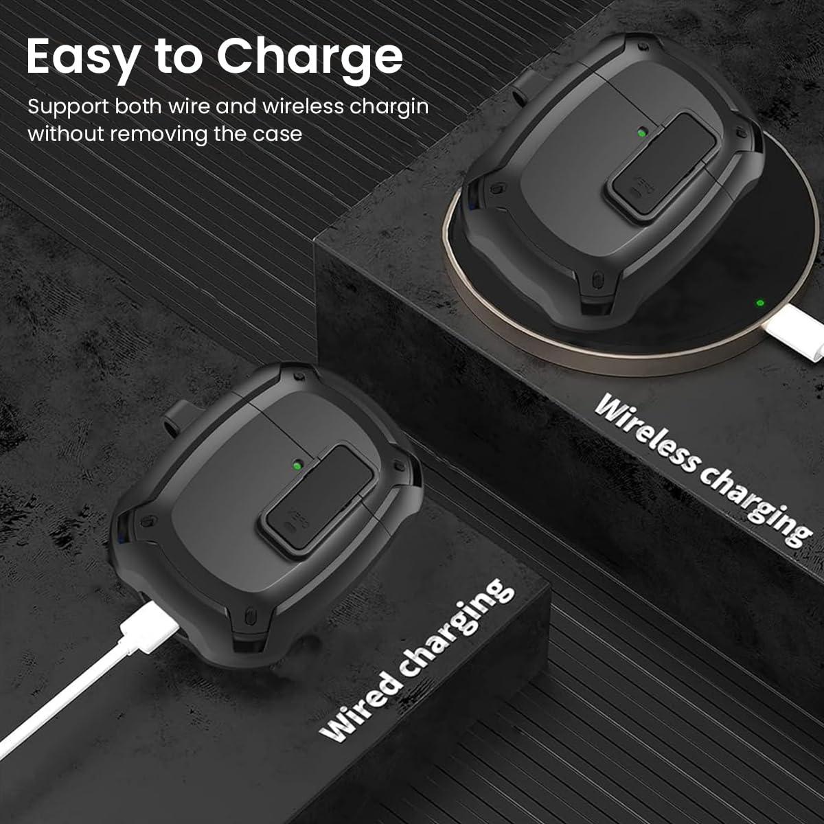 ZORBES Protective Case For Google Pixel Buds A-Series/Buds Anti-impact Protective Cover with Lock Anti-scratch Hard Case Cover for Google Pixel Buds A-Series/Buds Charging Case ZORBES Protective Case For Google Pixel Buds A-Series/Buds Anti-impact Protective Cover with Lock Anti-scratch Hard Case Cover for Google Pixel Buds A-Series/Buds Charging Case
